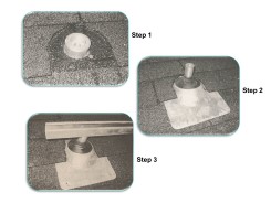Three simple steps for fitting a post-and-rail system on a roof boot