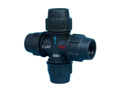 A typical thermostatic mixing valve